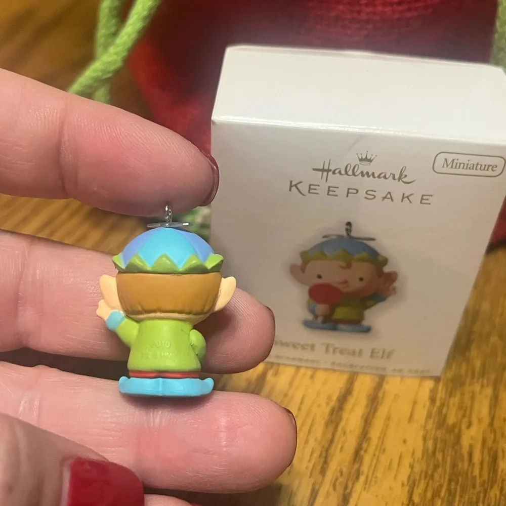 Hallmark Keepsake Miniature Sweet Treat Elf - Blue and Green